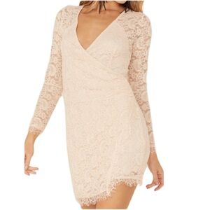 Free People Pearl Lace Long Sleeve Mini Dress‎